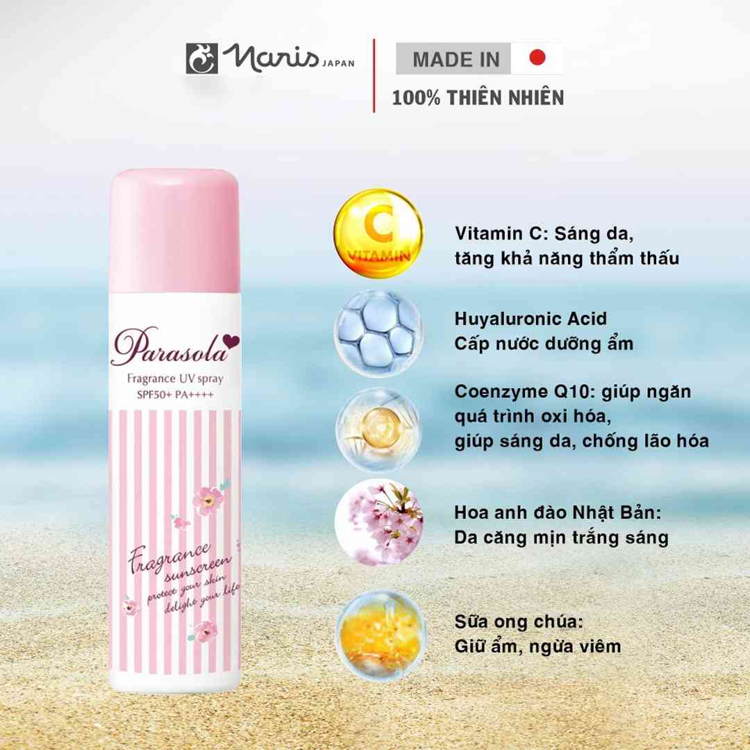 Xịt Chống Nắng Naris Parasola UV SPF50+ PA++++